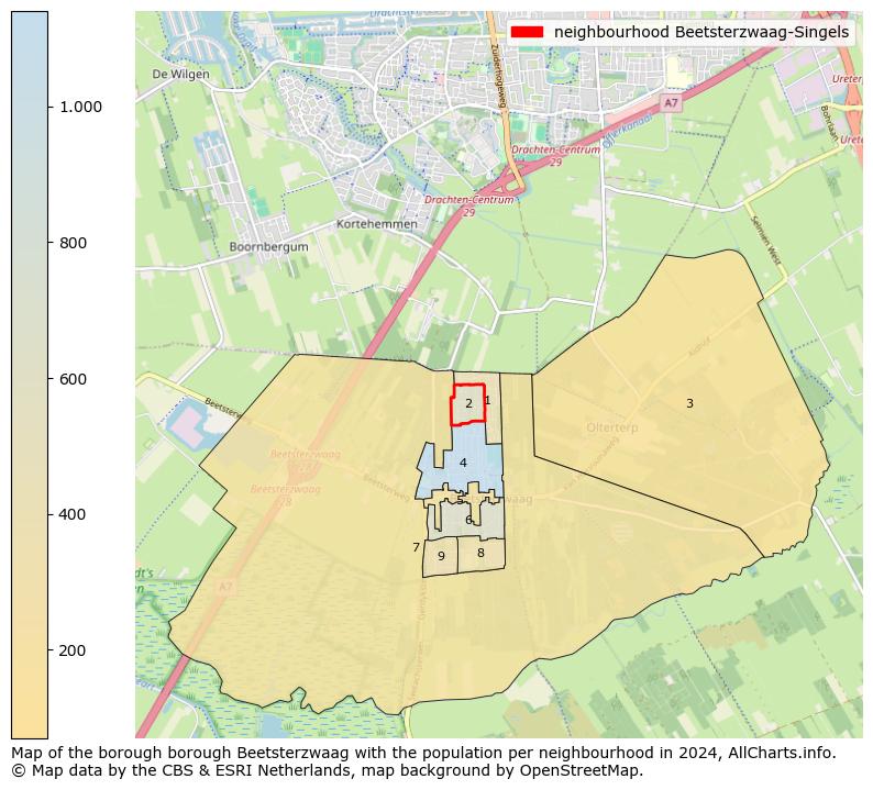 Image of the neighbourhood Beetsterzwaag-Singels at the map. This image is used as introduction to this page. This page shows a lot of information about the population in the neighbourhood Beetsterzwaag-Singels (such as the distribution by age groups of the residents, the composition of households, whether inhabitants are natives or Dutch with an immigration background, data about the houses (numbers, types, price development, use, type of property, ...) and more (car ownership, energy consumption, ...) based on open data from the Dutch Central Bureau of Statistics and various other sources!