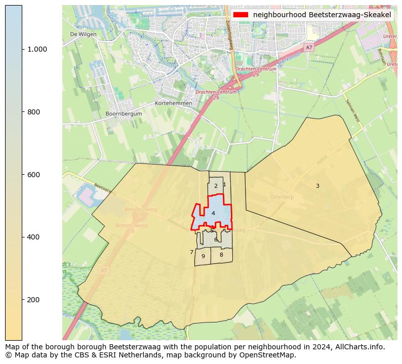 Image of the neighbourhood Beetsterzwaag-Skeakel at the map. This image is used as introduction to this page. This page shows a lot of information about the population in the neighbourhood Beetsterzwaag-Skeakel (such as the distribution by age groups of the residents, the composition of households, whether inhabitants are natives or Dutch with an immigration background, data about the houses (numbers, types, price development, use, type of property, ...) and more (car ownership, energy consumption, ...) based on open data from the Dutch Central Bureau of Statistics and various other sources!