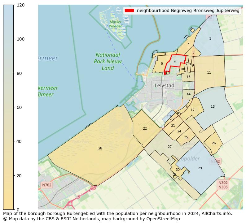 Image of the neighbourhood Beginweg Bronsweg Jupiterweg at the map. This image is used as introduction to this page. This page shows a lot of information about the population in the neighbourhood Beginweg Bronsweg Jupiterweg (such as the distribution by age groups of the residents, the composition of households, whether inhabitants are natives or Dutch with an immigration background, data about the houses (numbers, types, price development, use, type of property, ...) and more (car ownership, energy consumption, ...) based on open data from the Dutch Central Bureau of Statistics and various other sources!