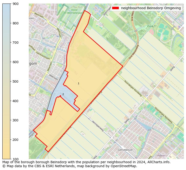 Image of the neighbourhood Beinsdorp Omgeving at the map. This image is used as introduction to this page. This page shows a lot of information about the population in the neighbourhood Beinsdorp Omgeving (such as the distribution by age groups of the residents, the composition of households, whether inhabitants are natives or Dutch with an immigration background, data about the houses (numbers, types, price development, use, type of property, ...) and more (car ownership, energy consumption, ...) based on open data from the Dutch Central Bureau of Statistics and various other sources!