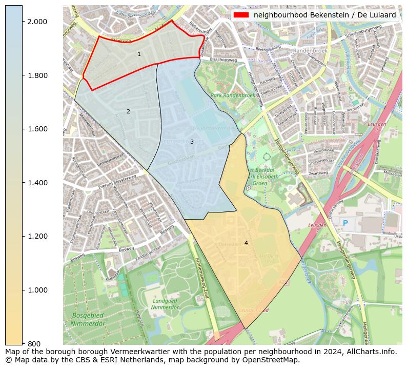 Image of the neighbourhood Bekenstein / De Luiaard at the map. This image is used as introduction to this page. This page shows a lot of information about the population in the neighbourhood Bekenstein / De Luiaard (such as the distribution by age groups of the residents, the composition of households, whether inhabitants are natives or Dutch with an immigration background, data about the houses (numbers, types, price development, use, type of property, ...) and more (car ownership, energy consumption, ...) based on open data from the Dutch Central Bureau of Statistics and various other sources!