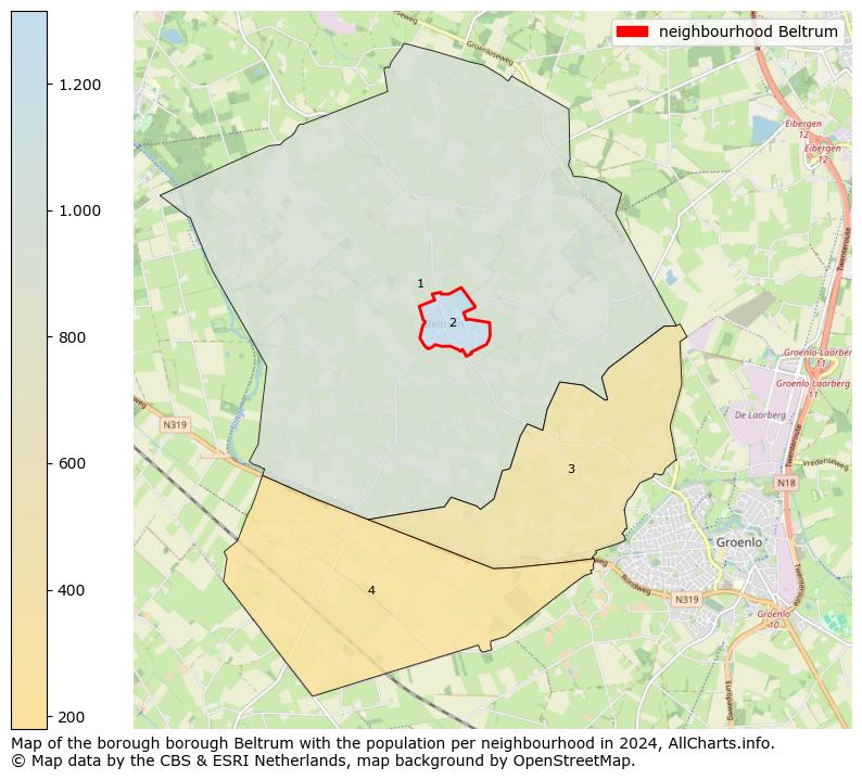 Image of the neighbourhood Beltrum at the map. This image is used as introduction to this page. This page shows a lot of information about the population in the neighbourhood Beltrum (such as the distribution by age groups of the residents, the composition of households, whether inhabitants are natives or Dutch with an immigration background, data about the houses (numbers, types, price development, use, type of property, ...) and more (car ownership, energy consumption, ...) based on open data from the Dutch Central Bureau of Statistics and various other sources!