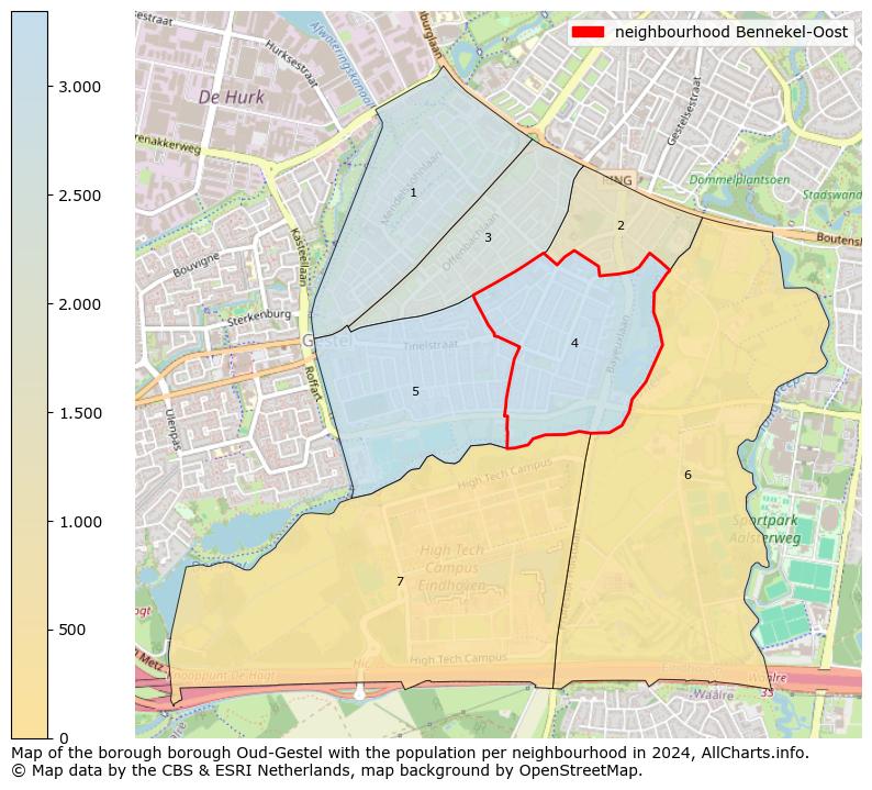 Image of the neighbourhood Bennekel-Oost at the map. This image is used as introduction to this page. This page shows a lot of information about the population in the neighbourhood Bennekel-Oost (such as the distribution by age groups of the residents, the composition of households, whether inhabitants are natives or Dutch with an immigration background, data about the houses (numbers, types, price development, use, type of property, ...) and more (car ownership, energy consumption, ...) based on open data from the Dutch Central Bureau of Statistics and various other sources!