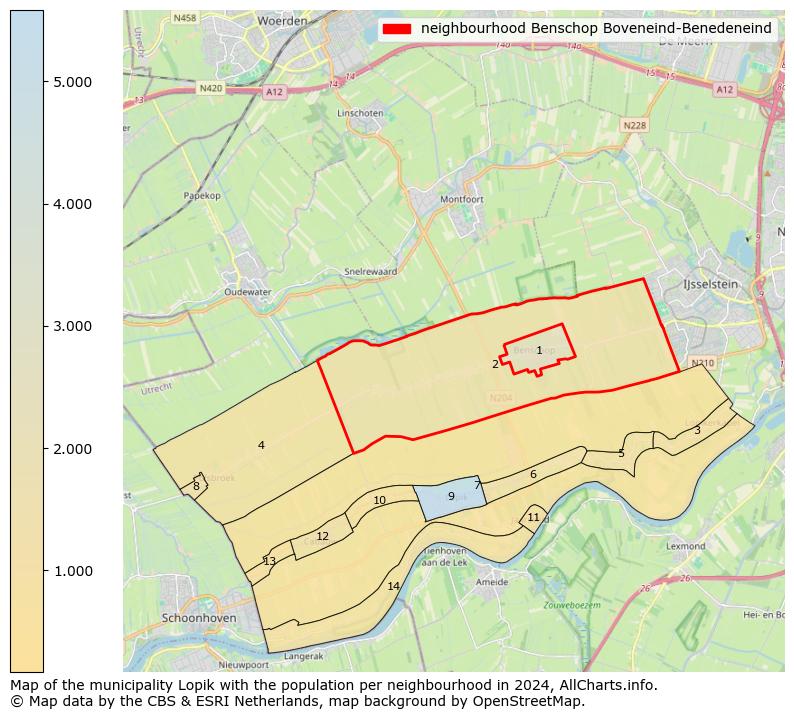 Image of the neighbourhood Benschop Boveneind-Benedeneind at the map. This image is used as introduction to this page. This page shows a lot of information about the population in the neighbourhood Benschop Boveneind-Benedeneind (such as the distribution by age groups of the residents, the composition of households, whether inhabitants are natives or Dutch with an immigration background, data about the houses (numbers, types, price development, use, type of property, ...) and more (car ownership, energy consumption, ...) based on open data from the Dutch Central Bureau of Statistics and various other sources!