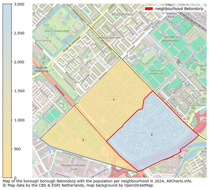 Image of the neighbourhood Betondorp at the map. This image is used as introduction to this page. This page shows a lot of information about the population in the neighbourhood Betondorp (such as the distribution by age groups of the residents, the composition of households, whether inhabitants are natives or Dutch with an immigration background, data about the houses (numbers, types, price development, use, type of property, ...) and more (car ownership, energy consumption, ...) based on open data from the Dutch Central Bureau of Statistics and various other sources!