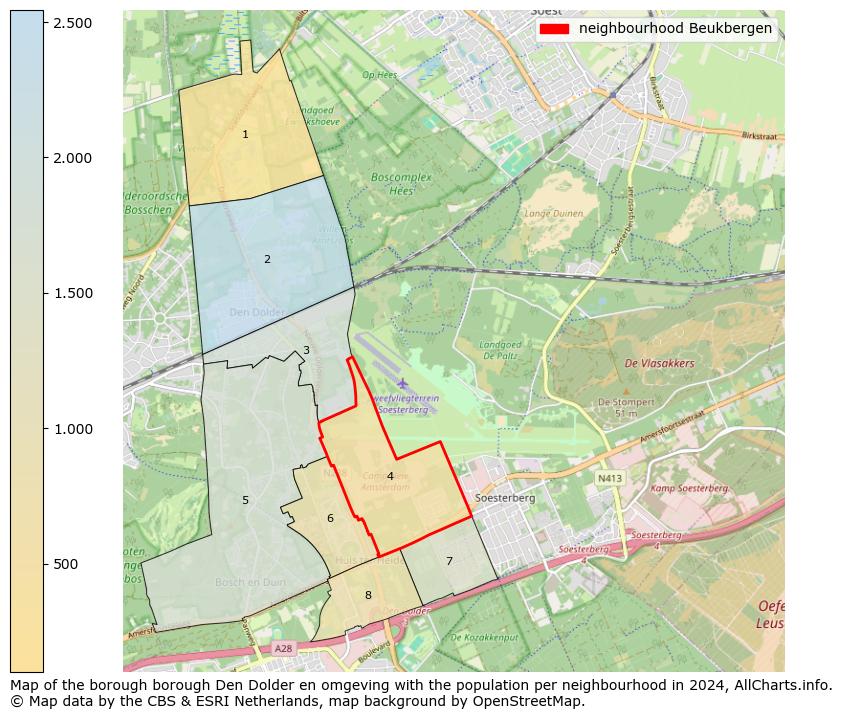 Image of the neighbourhood Beukbergen at the map. This image is used as introduction to this page. This page shows a lot of information about the population in the neighbourhood Beukbergen (such as the distribution by age groups of the residents, the composition of households, whether inhabitants are natives or Dutch with an immigration background, data about the houses (numbers, types, price development, use, type of property, ...) and more (car ownership, energy consumption, ...) based on open data from the Dutch Central Bureau of Statistics and various other sources!