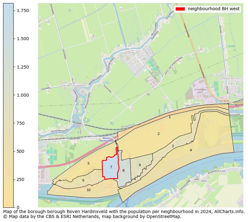 Image of the neighbourhood BH west at the map. This image is used as introduction to this page. This page shows a lot of information about the population in the neighbourhood BH west (such as the distribution by age groups of the residents, the composition of households, whether inhabitants are natives or Dutch with an immigration background, data about the houses (numbers, types, price development, use, type of property, ...) and more (car ownership, energy consumption, ...) based on open data from the Dutch Central Bureau of Statistics and various other sources!