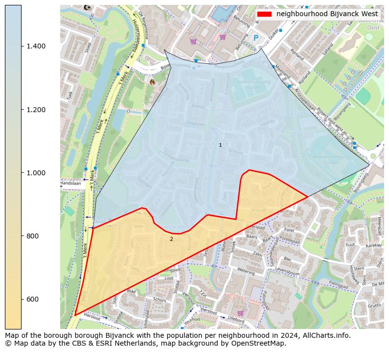 Image of the neighbourhood Bijvanck West at the map. This image is used as introduction to this page. This page shows a lot of information about the population in the neighbourhood Bijvanck West (such as the distribution by age groups of the residents, the composition of households, whether inhabitants are natives or Dutch with an immigration background, data about the houses (numbers, types, price development, use, type of property, ...) and more (car ownership, energy consumption, ...) based on open data from the Dutch Central Bureau of Statistics and various other sources!