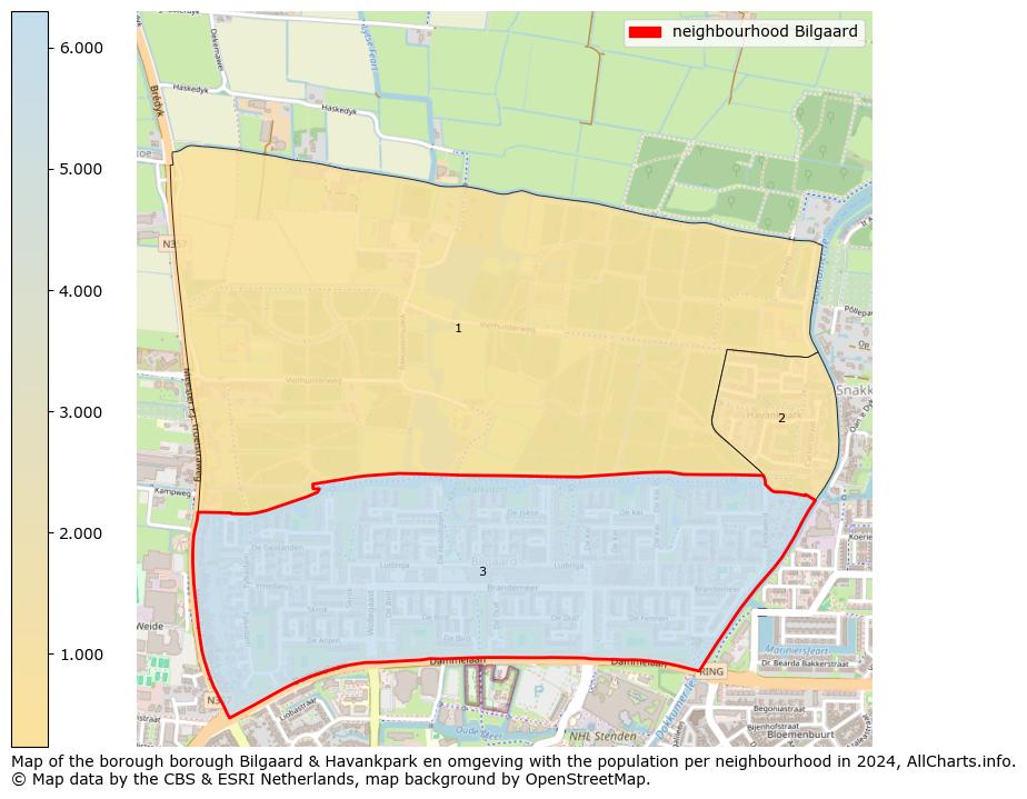 Image of the neighbourhood Bilgaard at the map. This image is used as introduction to this page. This page shows a lot of information about the population in the neighbourhood Bilgaard (such as the distribution by age groups of the residents, the composition of households, whether inhabitants are natives or Dutch with an immigration background, data about the houses (numbers, types, price development, use, type of property, ...) and more (car ownership, energy consumption, ...) based on open data from the Dutch Central Bureau of Statistics and various other sources!