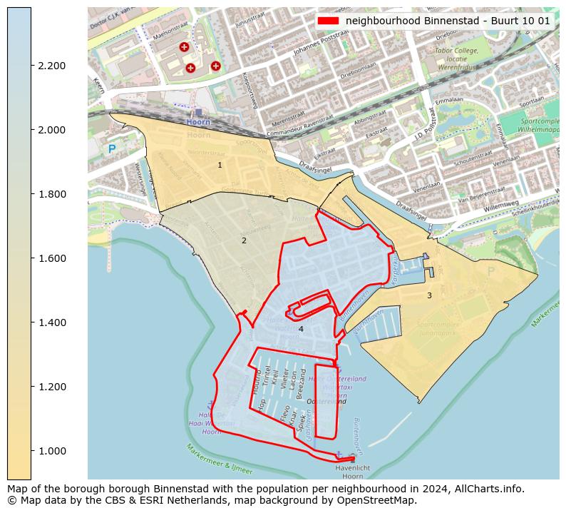 Image of the neighbourhood Binnenstad - Buurt 10 01 at the map. This image is used as introduction to this page. This page shows a lot of information about the population in the neighbourhood Binnenstad - Buurt 10 01 (such as the distribution by age groups of the residents, the composition of households, whether inhabitants are natives or Dutch with an immigration background, data about the houses (numbers, types, price development, use, type of property, ...) and more (car ownership, energy consumption, ...) based on open data from the Dutch Central Bureau of Statistics and various other sources!