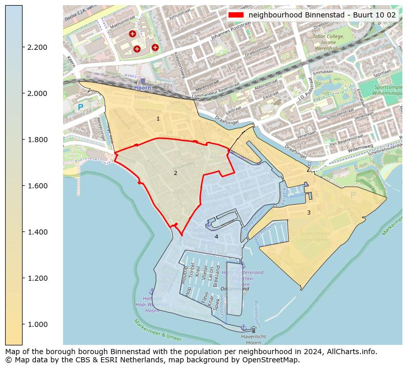 Image of the neighbourhood Binnenstad - Buurt 10 02 at the map. This image is used as introduction to this page. This page shows a lot of information about the population in the neighbourhood Binnenstad - Buurt 10 02 (such as the distribution by age groups of the residents, the composition of households, whether inhabitants are natives or Dutch with an immigration background, data about the houses (numbers, types, price development, use, type of property, ...) and more (car ownership, energy consumption, ...) based on open data from the Dutch Central Bureau of Statistics and various other sources!