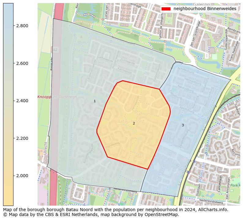 Image of the neighbourhood Binnenweides at the map. This image is used as introduction to this page. This page shows a lot of information about the population in the neighbourhood Binnenweides (such as the distribution by age groups of the residents, the composition of households, whether inhabitants are natives or Dutch with an immigration background, data about the houses (numbers, types, price development, use, type of property, ...) and more (car ownership, energy consumption, ...) based on open data from the Dutch Central Bureau of Statistics and various other sources!