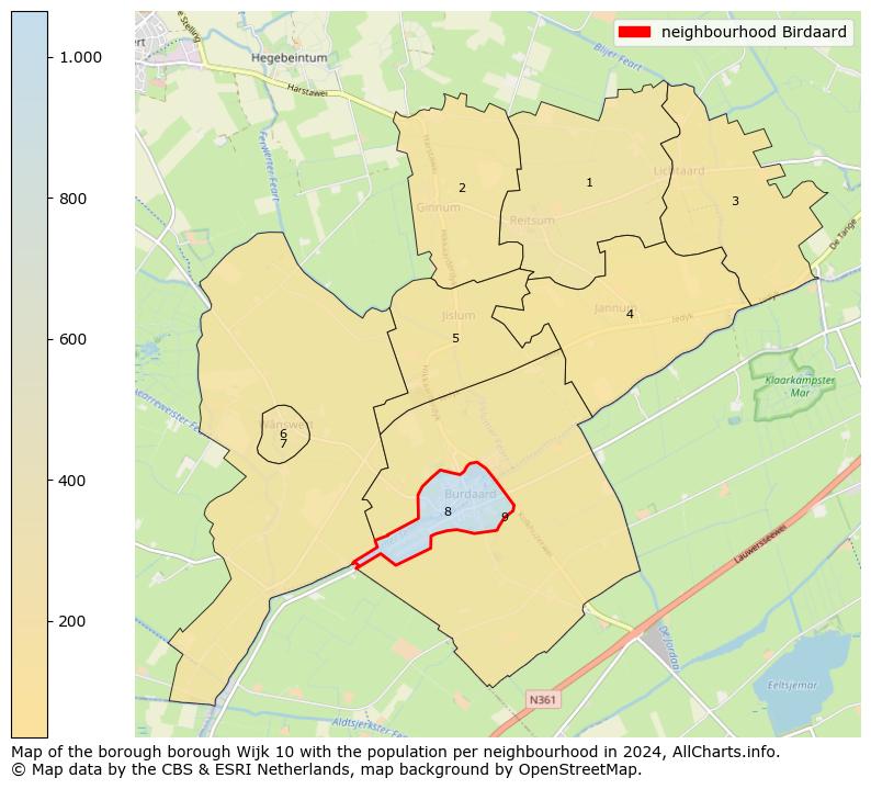 Image of the neighbourhood Birdaard at the map. This image is used as introduction to this page. This page shows a lot of information about the population in the neighbourhood Birdaard (such as the distribution by age groups of the residents, the composition of households, whether inhabitants are natives or Dutch with an immigration background, data about the houses (numbers, types, price development, use, type of property, ...) and more (car ownership, energy consumption, ...) based on open data from the Dutch Central Bureau of Statistics and various other sources!