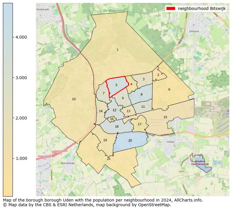 Image of the neighbourhood Bitswijk at the map. This image is used as introduction to this page. This page shows a lot of information about the population in the neighbourhood Bitswijk (such as the distribution by age groups of the residents, the composition of households, whether inhabitants are natives or Dutch with an immigration background, data about the houses (numbers, types, price development, use, type of property, ...) and more (car ownership, energy consumption, ...) based on open data from the Dutch Central Bureau of Statistics and various other sources!