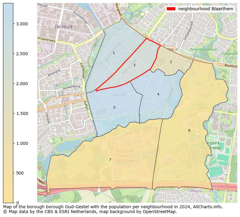 Image of the neighbourhood Blaarthem at the map. This image is used as introduction to this page. This page shows a lot of information about the population in the neighbourhood Blaarthem (such as the distribution by age groups of the residents, the composition of households, whether inhabitants are natives or Dutch with an immigration background, data about the houses (numbers, types, price development, use, type of property, ...) and more (car ownership, energy consumption, ...) based on open data from the Dutch Central Bureau of Statistics and various other sources!