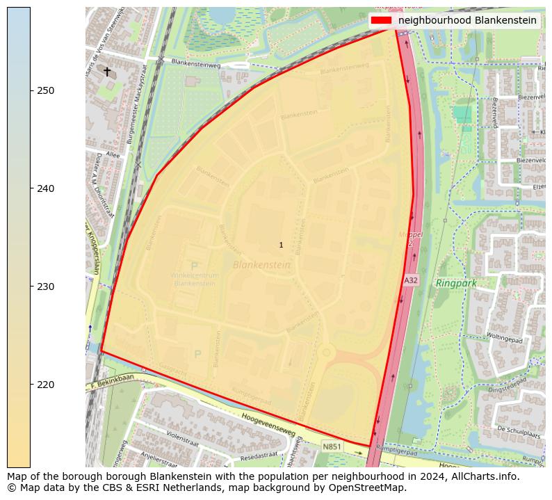 Image of the neighbourhood Blankenstein at the map. This image is used as introduction to this page. This page shows a lot of information about the population in the neighbourhood Blankenstein (such as the distribution by age groups of the residents, the composition of households, whether inhabitants are natives or Dutch with an immigration background, data about the houses (numbers, types, price development, use, type of property, ...) and more (car ownership, energy consumption, ...) based on open data from the Dutch Central Bureau of Statistics and various other sources!