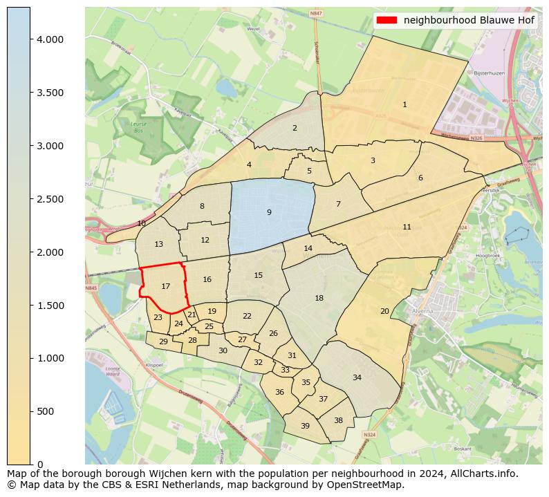 Image of the neighbourhood Blauwe Hof at the map. This image is used as introduction to this page. This page shows a lot of information about the population in the neighbourhood Blauwe Hof (such as the distribution by age groups of the residents, the composition of households, whether inhabitants are natives or Dutch with an immigration background, data about the houses (numbers, types, price development, use, type of property, ...) and more (car ownership, energy consumption, ...) based on open data from the Dutch Central Bureau of Statistics and various other sources!