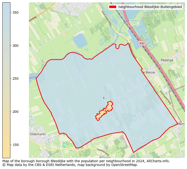 Image of the neighbourhood Blesdijke-Buitengebied at the map. This image is used as introduction to this page. This page shows a lot of information about the population in the neighbourhood Blesdijke-Buitengebied (such as the distribution by age groups of the residents, the composition of households, whether inhabitants are natives or Dutch with an immigration background, data about the houses (numbers, types, price development, use, type of property, ...) and more (car ownership, energy consumption, ...) based on open data from the Dutch Central Bureau of Statistics and various other sources!