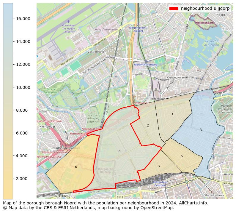 Image of the neighbourhood Blijdorp at the map. This image is used as introduction to this page. This page shows a lot of information about the population in the neighbourhood Blijdorp (such as the distribution by age groups of the residents, the composition of households, whether inhabitants are natives or Dutch with an immigration background, data about the houses (numbers, types, price development, use, type of property, ...) and more (car ownership, energy consumption, ...) based on open data from the Dutch Central Bureau of Statistics and various other sources!