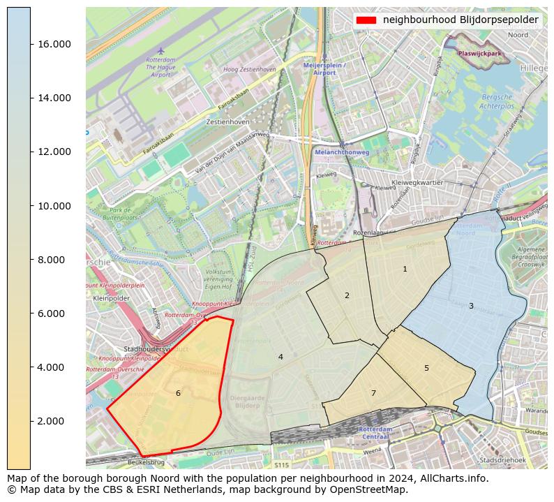 Image of the neighbourhood Blijdorpsepolder at the map. This image is used as introduction to this page. This page shows a lot of information about the population in the neighbourhood Blijdorpsepolder (such as the distribution by age groups of the residents, the composition of households, whether inhabitants are natives or Dutch with an immigration background, data about the houses (numbers, types, price development, use, type of property, ...) and more (car ownership, energy consumption, ...) based on open data from the Dutch Central Bureau of Statistics and various other sources!