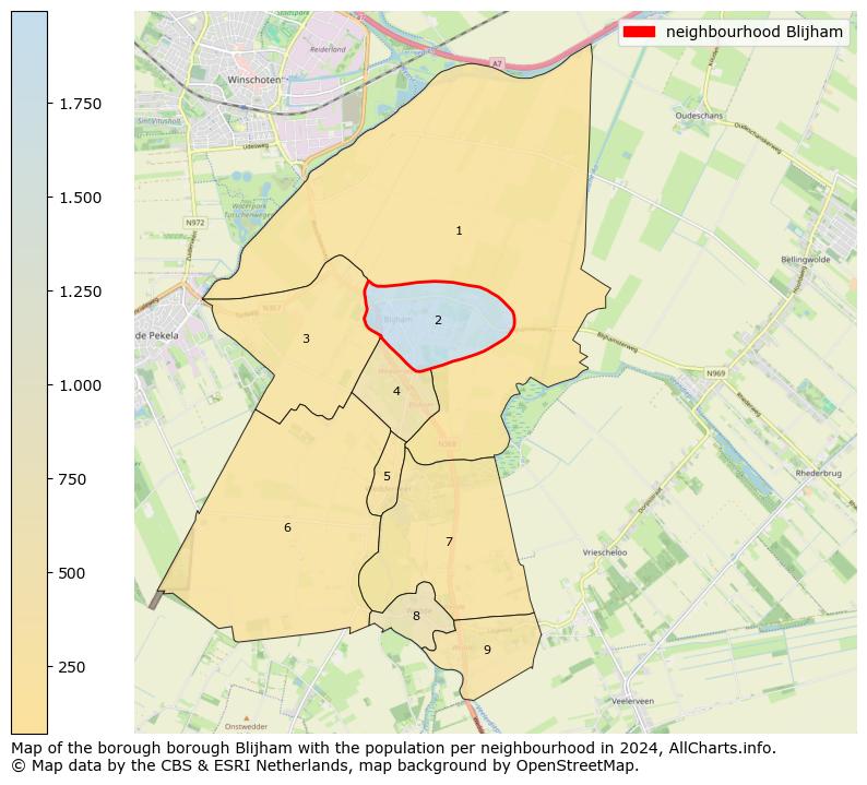 Image of the neighbourhood Blijham at the map. This image is used as introduction to this page. This page shows a lot of information about the population in the neighbourhood Blijham (such as the distribution by age groups of the residents, the composition of households, whether inhabitants are natives or Dutch with an immigration background, data about the houses (numbers, types, price development, use, type of property, ...) and more (car ownership, energy consumption, ...) based on open data from the Dutch Central Bureau of Statistics and various other sources!