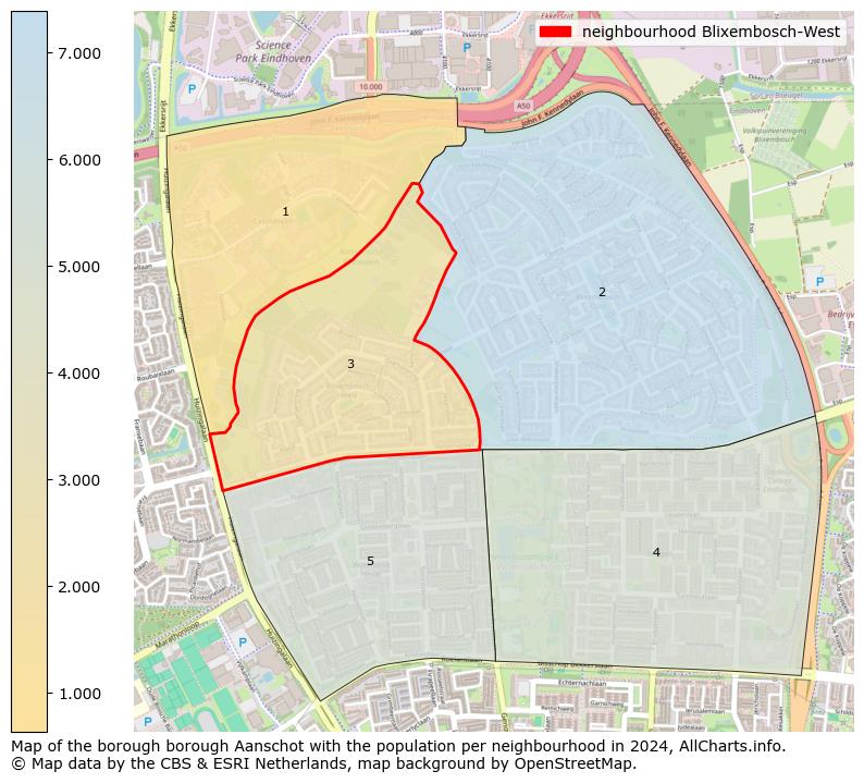 Image of the neighbourhood Blixembosch-West at the map. This image is used as introduction to this page. This page shows a lot of information about the population in the neighbourhood Blixembosch-West (such as the distribution by age groups of the residents, the composition of households, whether inhabitants are natives or Dutch with an immigration background, data about the houses (numbers, types, price development, use, type of property, ...) and more (car ownership, energy consumption, ...) based on open data from the Dutch Central Bureau of Statistics and various other sources!