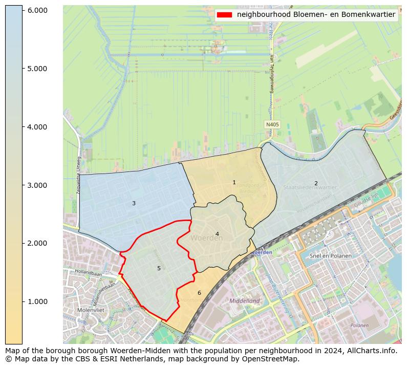 Image of the neighbourhood Bloemen- en Bomenkwartier at the map. This image is used as introduction to this page. This page shows a lot of information about the population in the neighbourhood Bloemen- en Bomenkwartier (such as the distribution by age groups of the residents, the composition of households, whether inhabitants are natives or Dutch with an immigration background, data about the houses (numbers, types, price development, use, type of property, ...) and more (car ownership, energy consumption, ...) based on open data from the Dutch Central Bureau of Statistics and various other sources!