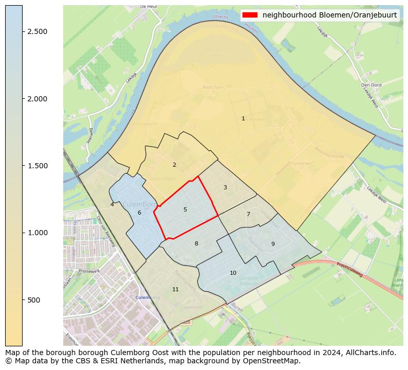 Image of the neighbourhood Bloemen/Oranjebuurt at the map. This image is used as introduction to this page. This page shows a lot of information about the population in the neighbourhood Bloemen/Oranjebuurt (such as the distribution by age groups of the residents, the composition of households, whether inhabitants are natives or Dutch with an immigration background, data about the houses (numbers, types, price development, use, type of property, ...) and more (car ownership, energy consumption, ...) based on open data from the Dutch Central Bureau of Statistics and various other sources!