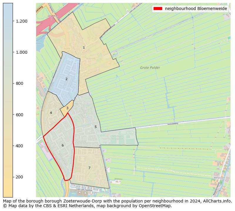 Image of the neighbourhood Bloemenweide at the map. This image is used as introduction to this page. This page shows a lot of information about the population in the neighbourhood Bloemenweide (such as the distribution by age groups of the residents, the composition of households, whether inhabitants are natives or Dutch with an immigration background, data about the houses (numbers, types, price development, use, type of property, ...) and more (car ownership, energy consumption, ...) based on open data from the Dutch Central Bureau of Statistics and various other sources!