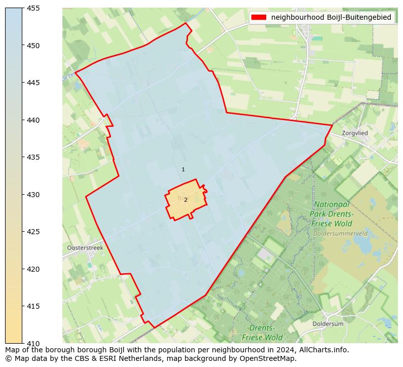 Image of the neighbourhood Boijl-Buitengebied at the map. This image is used as introduction to this page. This page shows a lot of information about the population in the neighbourhood Boijl-Buitengebied (such as the distribution by age groups of the residents, the composition of households, whether inhabitants are natives or Dutch with an immigration background, data about the houses (numbers, types, price development, use, type of property, ...) and more (car ownership, energy consumption, ...) based on open data from the Dutch Central Bureau of Statistics and various other sources!