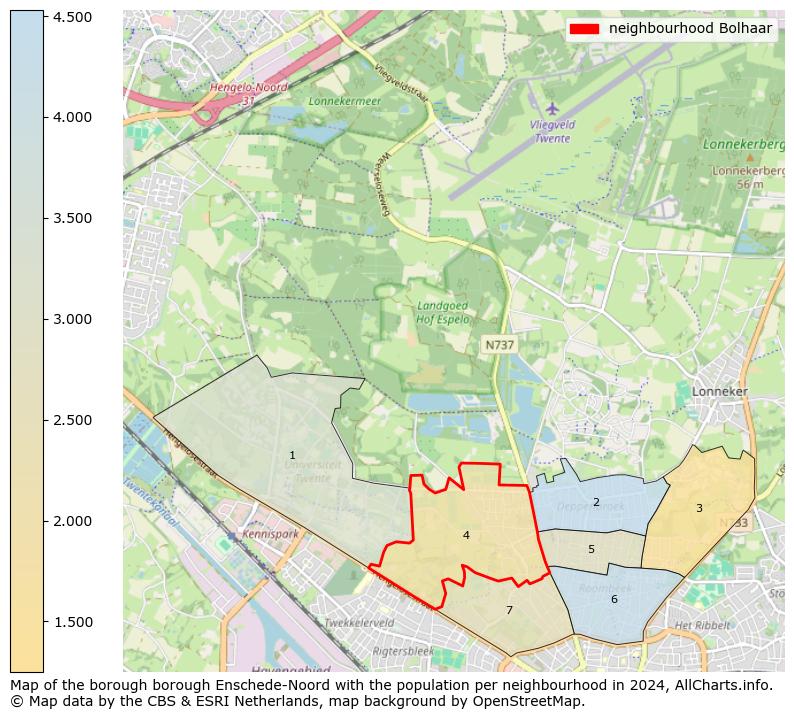 Image of the neighbourhood Bolhaar at the map. This image is used as introduction to this page. This page shows a lot of information about the population in the neighbourhood Bolhaar (such as the distribution by age groups of the residents, the composition of households, whether inhabitants are natives or Dutch with an immigration background, data about the houses (numbers, types, price development, use, type of property, ...) and more (car ownership, energy consumption, ...) based on open data from the Dutch Central Bureau of Statistics and various other sources!