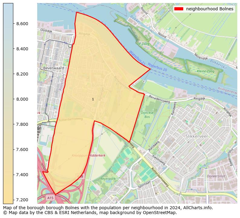 Image of the neighbourhood Bolnes at the map. This image is used as introduction to this page. This page shows a lot of information about the population in the neighbourhood Bolnes (such as the distribution by age groups of the residents, the composition of households, whether inhabitants are natives or Dutch with an immigration background, data about the houses (numbers, types, price development, use, type of property, ...) and more (car ownership, energy consumption, ...) based on open data from the Dutch Central Bureau of Statistics and various other sources!