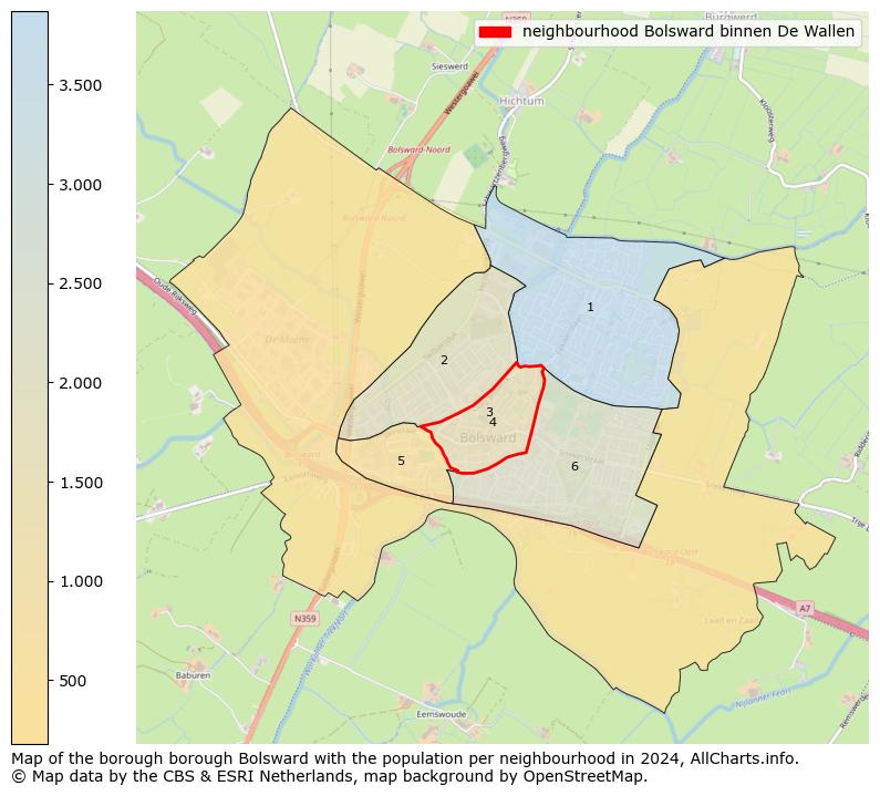 Image of the neighbourhood Bolsward binnen De Wallen at the map. This image is used as introduction to this page. This page shows a lot of information about the population in the neighbourhood Bolsward binnen De Wallen (such as the distribution by age groups of the residents, the composition of households, whether inhabitants are natives or Dutch with an immigration background, data about the houses (numbers, types, price development, use, type of property, ...) and more (car ownership, energy consumption, ...) based on open data from the Dutch Central Bureau of Statistics and various other sources!