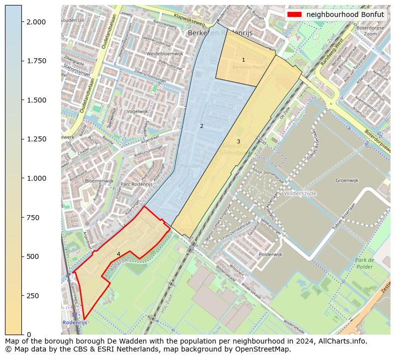 Image of the neighbourhood Bonfut at the map. This image is used as introduction to this page. This page shows a lot of information about the population in the neighbourhood Bonfut (such as the distribution by age groups of the residents, the composition of households, whether inhabitants are natives or Dutch with an immigration background, data about the houses (numbers, types, price development, use, type of property, ...) and more (car ownership, energy consumption, ...) based on open data from the Dutch Central Bureau of Statistics and various other sources!