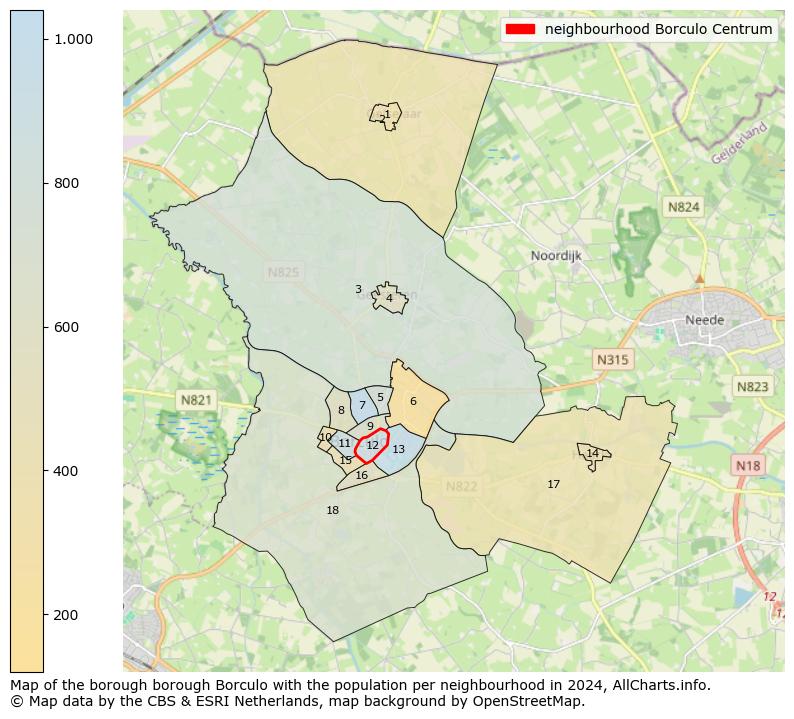 Image of the neighbourhood Borculo Centrum at the map. This image is used as introduction to this page. This page shows a lot of information about the population in the neighbourhood Borculo Centrum (such as the distribution by age groups of the residents, the composition of households, whether inhabitants are natives or Dutch with an immigration background, data about the houses (numbers, types, price development, use, type of property, ...) and more (car ownership, energy consumption, ...) based on open data from the Dutch Central Bureau of Statistics and various other sources!