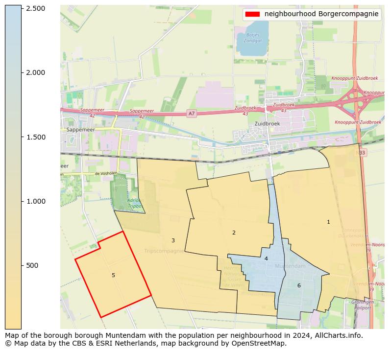 Image of the neighbourhood Borgercompagnie at the map. This image is used as introduction to this page. This page shows a lot of information about the population in the neighbourhood Borgercompagnie (such as the distribution by age groups of the residents, the composition of households, whether inhabitants are natives or Dutch with an immigration background, data about the houses (numbers, types, price development, use, type of property, ...) and more (car ownership, energy consumption, ...) based on open data from the Dutch Central Bureau of Statistics and various other sources!