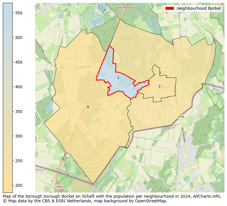 Image of the neighbourhood Borkel at the map. This image is used as introduction to this page. This page shows a lot of information about the population in the neighbourhood Borkel (such as the distribution by age groups of the residents, the composition of households, whether inhabitants are natives or Dutch with an immigration background, data about the houses (numbers, types, price development, use, type of property, ...) and more (car ownership, energy consumption, ...) based on open data from the Dutch Central Bureau of Statistics and various other sources!