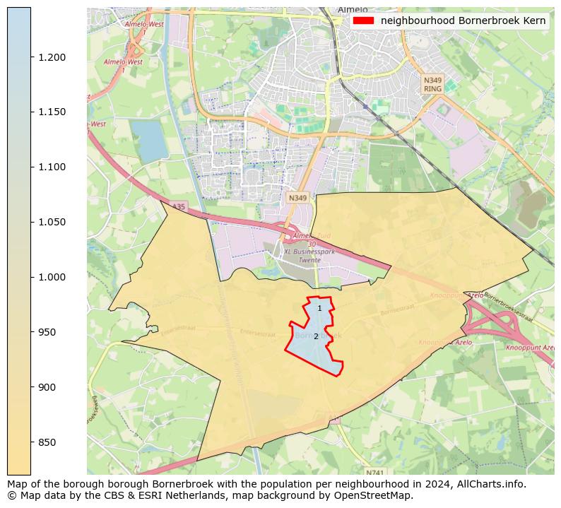 Image of the neighbourhood Bornerbroek Kern at the map. This image is used as introduction to this page. This page shows a lot of information about the population in the neighbourhood Bornerbroek Kern (such as the distribution by age groups of the residents, the composition of households, whether inhabitants are natives or Dutch with an immigration background, data about the houses (numbers, types, price development, use, type of property, ...) and more (car ownership, energy consumption, ...) based on open data from the Dutch Central Bureau of Statistics and various other sources!