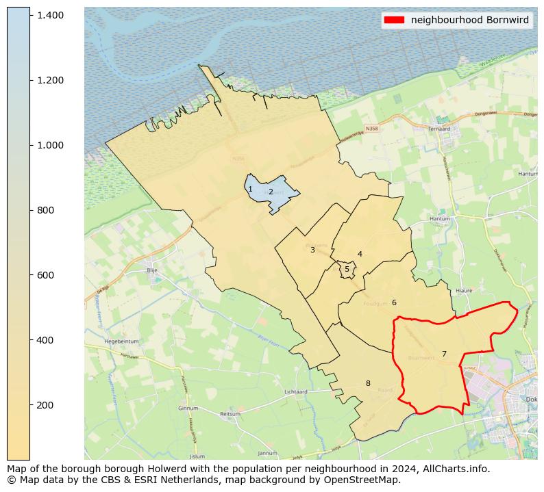 Image of the neighbourhood Bornwird at the map. This image is used as introduction to this page. This page shows a lot of information about the population in the neighbourhood Bornwird (such as the distribution by age groups of the residents, the composition of households, whether inhabitants are natives or Dutch with an immigration background, data about the houses (numbers, types, price development, use, type of property, ...) and more (car ownership, energy consumption, ...) based on open data from the Dutch Central Bureau of Statistics and various other sources!