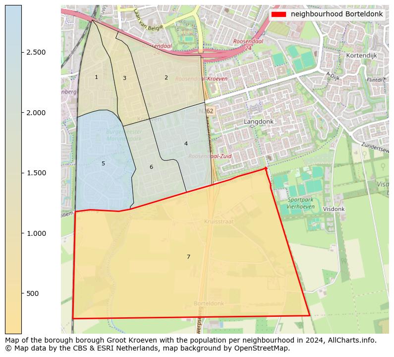 Image of the neighbourhood Borteldonk at the map. This image is used as introduction to this page. This page shows a lot of information about the population in the neighbourhood Borteldonk (such as the distribution by age groups of the residents, the composition of households, whether inhabitants are natives or Dutch with an immigration background, data about the houses (numbers, types, price development, use, type of property, ...) and more (car ownership, energy consumption, ...) based on open data from the Dutch Central Bureau of Statistics and various other sources!