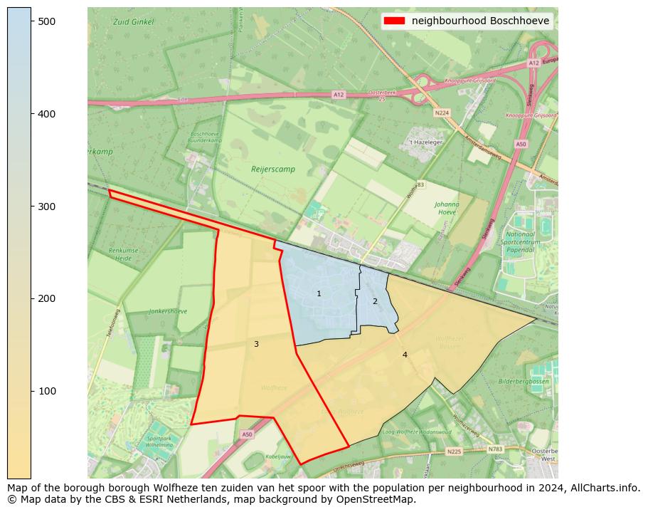 Image of the neighbourhood Boschhoeve at the map. This image is used as introduction to this page. This page shows a lot of information about the population in the neighbourhood Boschhoeve (such as the distribution by age groups of the residents, the composition of households, whether inhabitants are natives or Dutch with an immigration background, data about the houses (numbers, types, price development, use, type of property, ...) and more (car ownership, energy consumption, ...) based on open data from the Dutch Central Bureau of Statistics and various other sources!