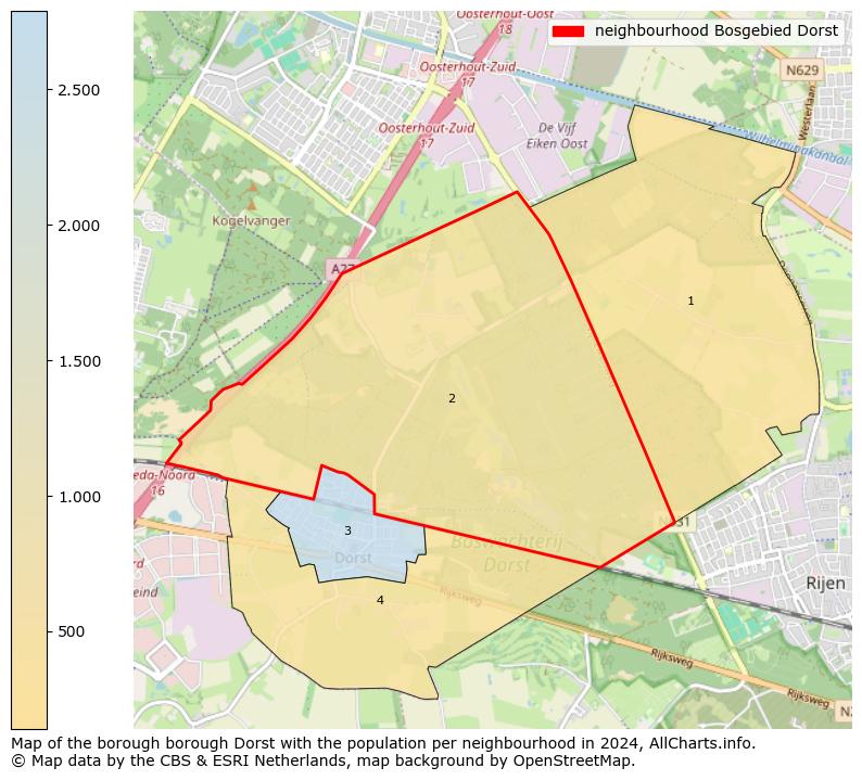 Image of the neighbourhood Bosgebied Dorst at the map. This image is used as introduction to this page. This page shows a lot of information about the population in the neighbourhood Bosgebied Dorst (such as the distribution by age groups of the residents, the composition of households, whether inhabitants are natives or Dutch with an immigration background, data about the houses (numbers, types, price development, use, type of property, ...) and more (car ownership, energy consumption, ...) based on open data from the Dutch Central Bureau of Statistics and various other sources!