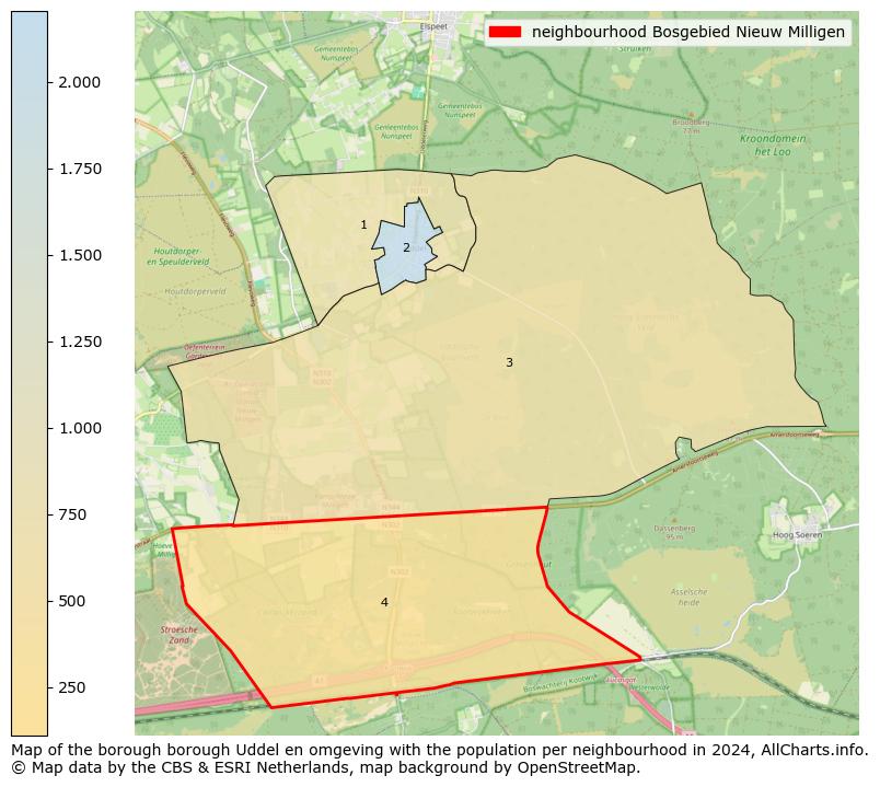 Image of the neighbourhood Bosgebied Nieuw Milligen at the map. This image is used as introduction to this page. This page shows a lot of information about the population in the neighbourhood Bosgebied Nieuw Milligen (such as the distribution by age groups of the residents, the composition of households, whether inhabitants are natives or Dutch with an immigration background, data about the houses (numbers, types, price development, use, type of property, ...) and more (car ownership, energy consumption, ...) based on open data from the Dutch Central Bureau of Statistics and various other sources!