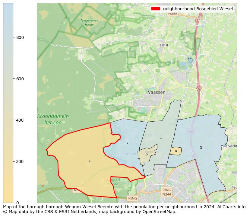 Image of the neighbourhood Bosgebied Wiesel at the map. This image is used as introduction to this page. This page shows a lot of information about the population in the neighbourhood Bosgebied Wiesel (such as the distribution by age groups of the residents, the composition of households, whether inhabitants are natives or Dutch with an immigration background, data about the houses (numbers, types, price development, use, type of property, ...) and more (car ownership, energy consumption, ...) based on open data from the Dutch Central Bureau of Statistics and various other sources!