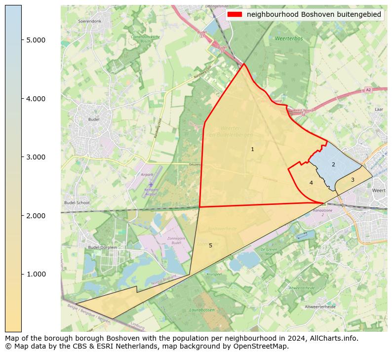 Image of the neighbourhood Boshoven buitengebied at the map. This image is used as introduction to this page. This page shows a lot of information about the population in the neighbourhood Boshoven buitengebied (such as the distribution by age groups of the residents, the composition of households, whether inhabitants are natives or Dutch with an immigration background, data about the houses (numbers, types, price development, use, type of property, ...) and more (car ownership, energy consumption, ...) based on open data from the Dutch Central Bureau of Statistics and various other sources!