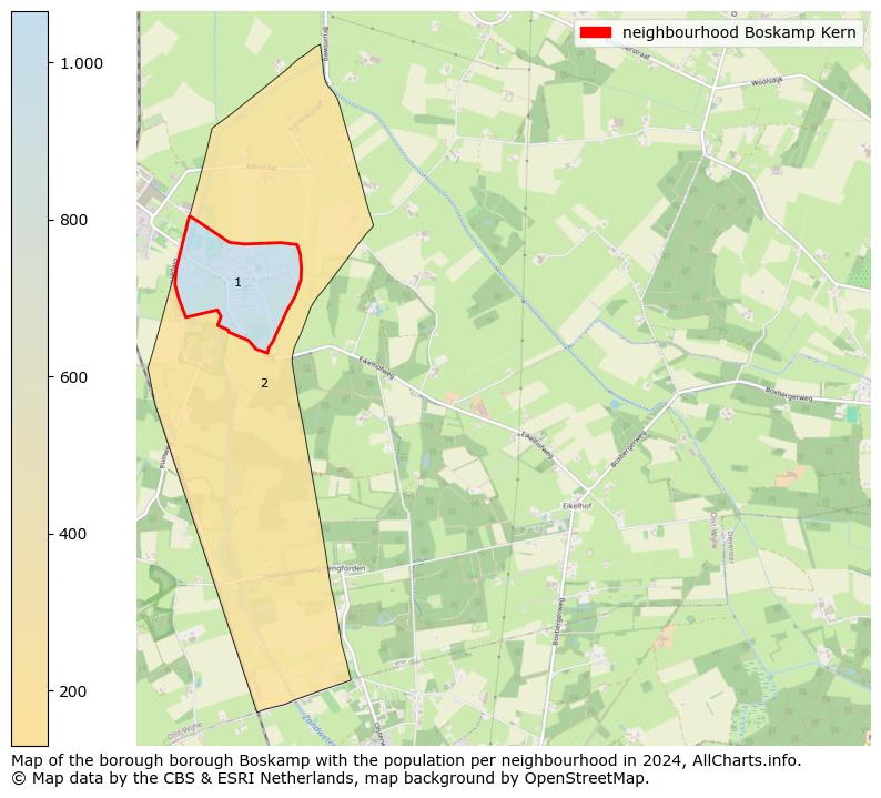 Image of the neighbourhood Boskamp Kern at the map. This image is used as introduction to this page. This page shows a lot of information about the population in the neighbourhood Boskamp Kern (such as the distribution by age groups of the residents, the composition of households, whether inhabitants are natives or Dutch with an immigration background, data about the houses (numbers, types, price development, use, type of property, ...) and more (car ownership, energy consumption, ...) based on open data from the Dutch Central Bureau of Statistics and various other sources!