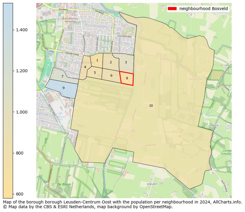 Image of the neighbourhood Bosveld at the map. This image is used as introduction to this page. This page shows a lot of information about the population in the neighbourhood Bosveld (such as the distribution by age groups of the residents, the composition of households, whether inhabitants are natives or Dutch with an immigration background, data about the houses (numbers, types, price development, use, type of property, ...) and more (car ownership, energy consumption, ...) based on open data from the Dutch Central Bureau of Statistics and various other sources!