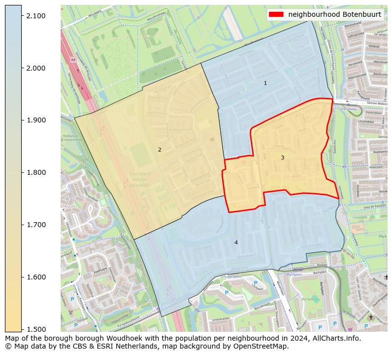 Image of the neighbourhood Botenbuurt at the map. This image is used as introduction to this page. This page shows a lot of information about the population in the neighbourhood Botenbuurt (such as the distribution by age groups of the residents, the composition of households, whether inhabitants are natives or Dutch with an immigration background, data about the houses (numbers, types, price development, use, type of property, ...) and more (car ownership, energy consumption, ...) based on open data from the Dutch Central Bureau of Statistics and various other sources!