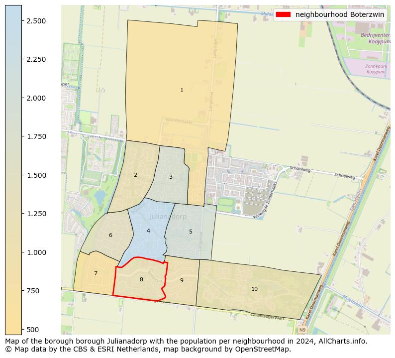 Image of the neighbourhood Boterzwin at the map. This image is used as introduction to this page. This page shows a lot of information about the population in the neighbourhood Boterzwin (such as the distribution by age groups of the residents, the composition of households, whether inhabitants are natives or Dutch with an immigration background, data about the houses (numbers, types, price development, use, type of property, ...) and more (car ownership, energy consumption, ...) based on open data from the Dutch Central Bureau of Statistics and various other sources!