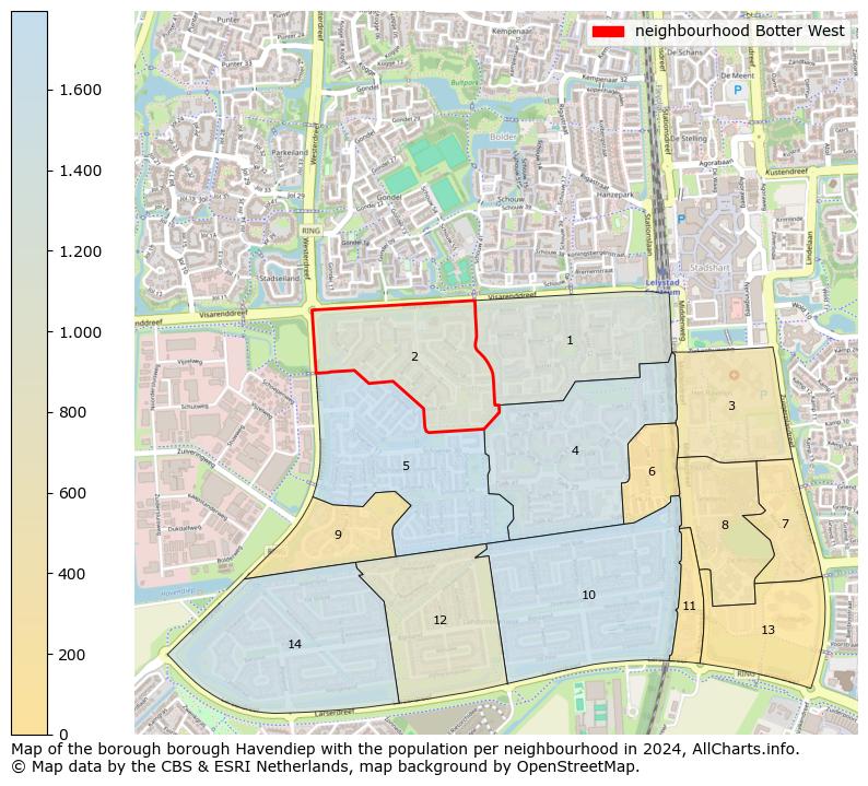 Image of the neighbourhood Botter West at the map. This image is used as introduction to this page. This page shows a lot of information about the population in the neighbourhood Botter West (such as the distribution by age groups of the residents, the composition of households, whether inhabitants are natives or Dutch with an immigration background, data about the houses (numbers, types, price development, use, type of property, ...) and more (car ownership, energy consumption, ...) based on open data from the Dutch Central Bureau of Statistics and various other sources!